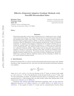 Effective Federated Adaptive Gradient Methods with Non-IID Decentralized
  Data
