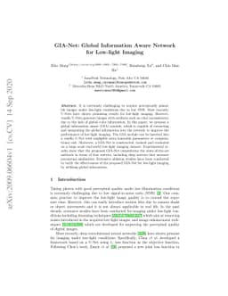 GIA-Net: Global Information Aware Network for Low-light Imaging