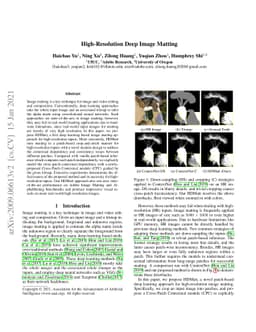 High-Resolution Deep Image Matting