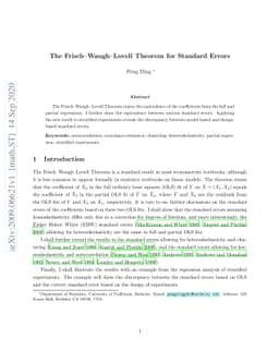 The Frisch--Waugh--Lovell Theorem for Standard Errors
