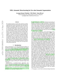 SML: Semantic Meta-learning for Few-shot Semantic Segmentation