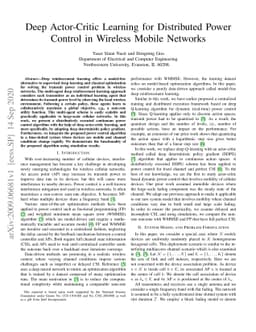 Deep Actor-Critic Learning for Distributed Power Control in Wireless
  Mobile Networks