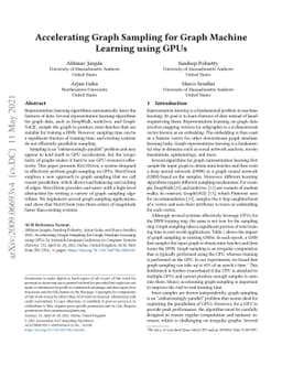 Accelerating Graph Sampling for Graph Machine Learning using GPUs