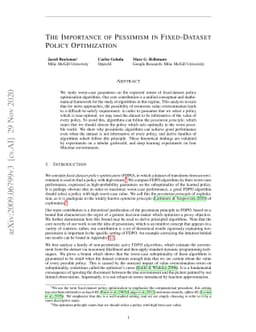 The Importance of Pessimism in Fixed-Dataset Policy Optimization