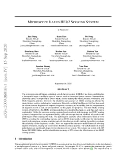 Microscope Based HER2 Scoring System