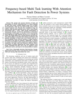 Frequency-based Multi Task learning With Attention Mechanism for Fault
  Detection In Power Systems