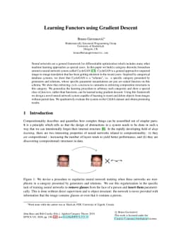 Learning Functors using Gradient Descent