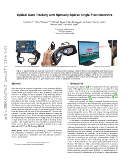 Optical Gaze Tracking with Spatially-Sparse Single-Pixel Detectors