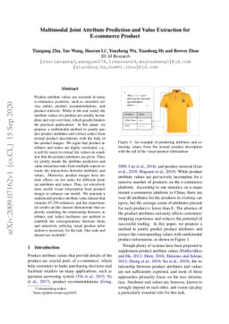 Multimodal Joint Attribute Prediction and Value Extraction for
  E-commerce Product