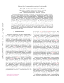 Hierarchical community structure in networks