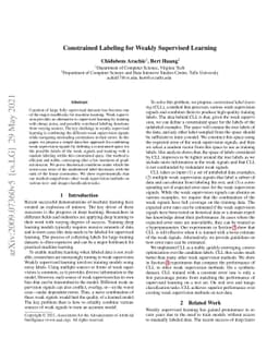 Constrained Labeling for Weakly Supervised Learning