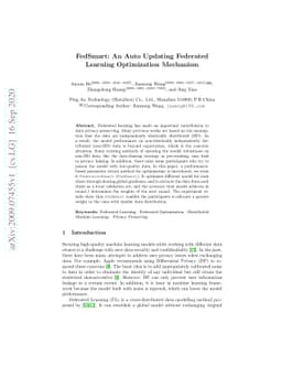 FedSmart: An Auto Updating Federated Learning Optimization Mechanism