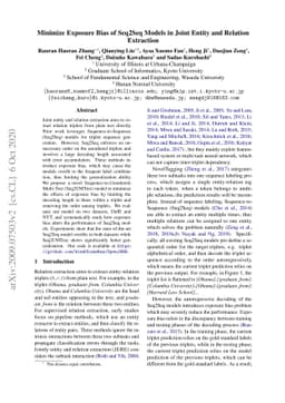 Minimize Exposure Bias of Seq2Seq Models in Joint Entity and Relation
  Extraction