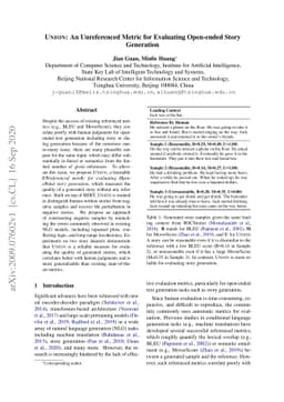UNION: An Unreferenced Metric for Evaluating Open-ended Story Generation