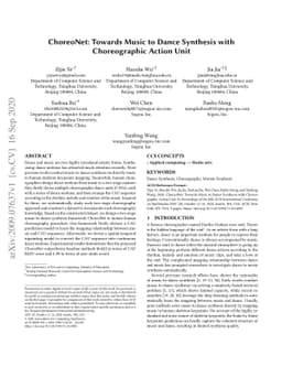ChoreoNet: Towards Music to Dance Synthesis with Choreographic Action
  Unit