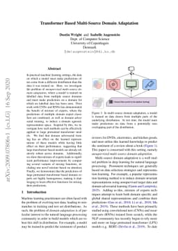 Transformer Based Multi-Source Domain Adaptation