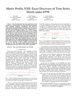 Matrix Profile XXII: Exact Discovery of Time Series Motifs under DTW