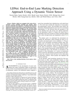 LDNet: End-to-End Lane Marking Detection Approach Using a Dynamic Vision
  Sensor