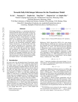 Towards Fully 8-bit Integer Inference for the Transformer Model
