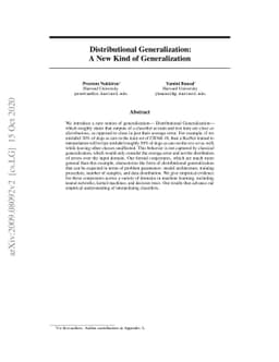 Distributional Generalization: A New Kind of Generalization