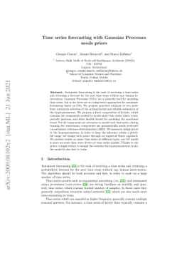 Time series forecasting with Gaussian Processes needs priors