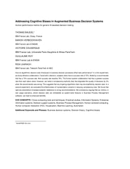 Addressing Cognitive Biases in Augmented Business Decision Systems