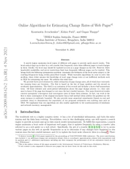 Online Algorithms for Estimating Change Rates of Web Pages