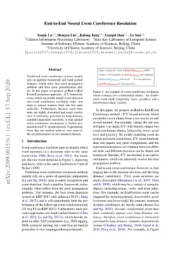 End-to-End Neural Event Coreference Resolution