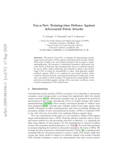 Vax-a-Net: Training-time Defence Against Adversarial Patch Attacks