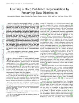 Learning a Deep Part-based Representation by Preserving Data
  Distribution