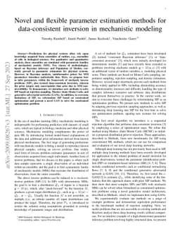 Novel and flexible parameter estimation methods for data-consistent
  inversion in mechanistic modeling