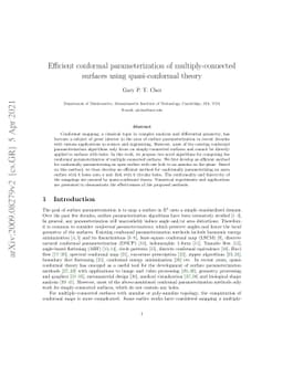 Efficient conformal parameterization of multiply-connected surfaces
  using quasi-conformal theory