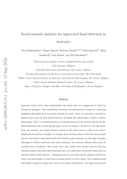 Social network analytics for supervised fraud detection in insurance