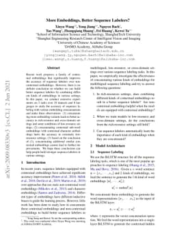 More Embeddings, Better Sequence Labelers?