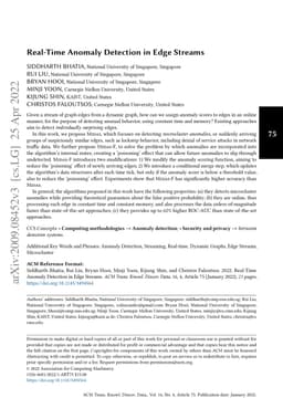 Real-Time Anomaly Detection in Edge Streams