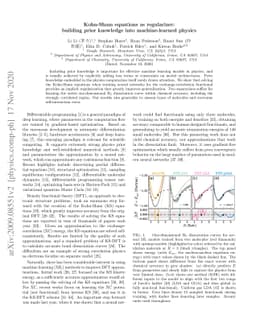 Kohn-Sham equations as regularizer: building prior knowledge into
  machine-learned physics