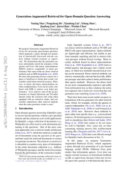 Generation-Augmented Retrieval for Open-domain Question Answering