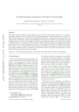 Conditional Image Generation with One-Vs-All Classifier