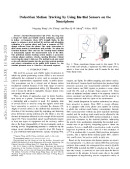 Pedestrian Motion Tracking by Using Inertial Sensors on the Smartphone