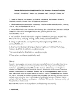 Review of Machine-Learning Methods for RNA Secondary Structure
  Prediction