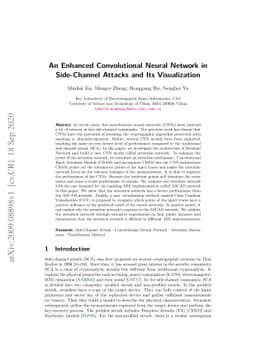 An Enhanced Convolutional Neural Network in Side-Channel Attacks and Its
  Visualization