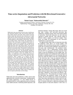 Time-series Imputation and Prediction with Bi-Directional Generative
  Adversarial Networks