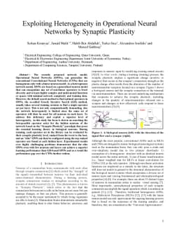 Exploiting Heterogeneity in Operational Neural Networks by Synaptic
  Plasticity
