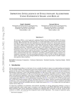 Improving Intelligence of Evolutionary Algorithms Using Experience Share
  and Replay