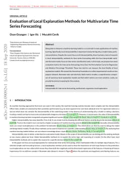 Evaluation of Local Explanation Methods for Multivariate Time Series
  Forecasting