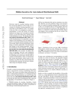 Hidden Incentives for Auto-Induced Distributional Shift
