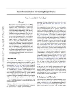 Sparse Communication for Training Deep Networks