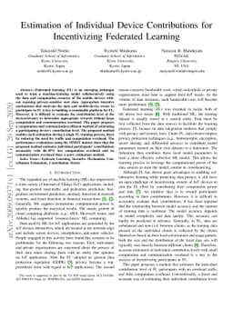 Estimation of Individual Device Contributions for Incentivizing
  Federated Learning