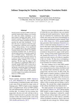 Softmax Tempering for Training Neural Machine Translation Models