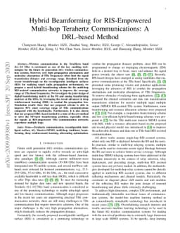Hybrid Beamforming for RIS-Empowered Multi-hop Terahertz Communications:
  A DRL-based Method